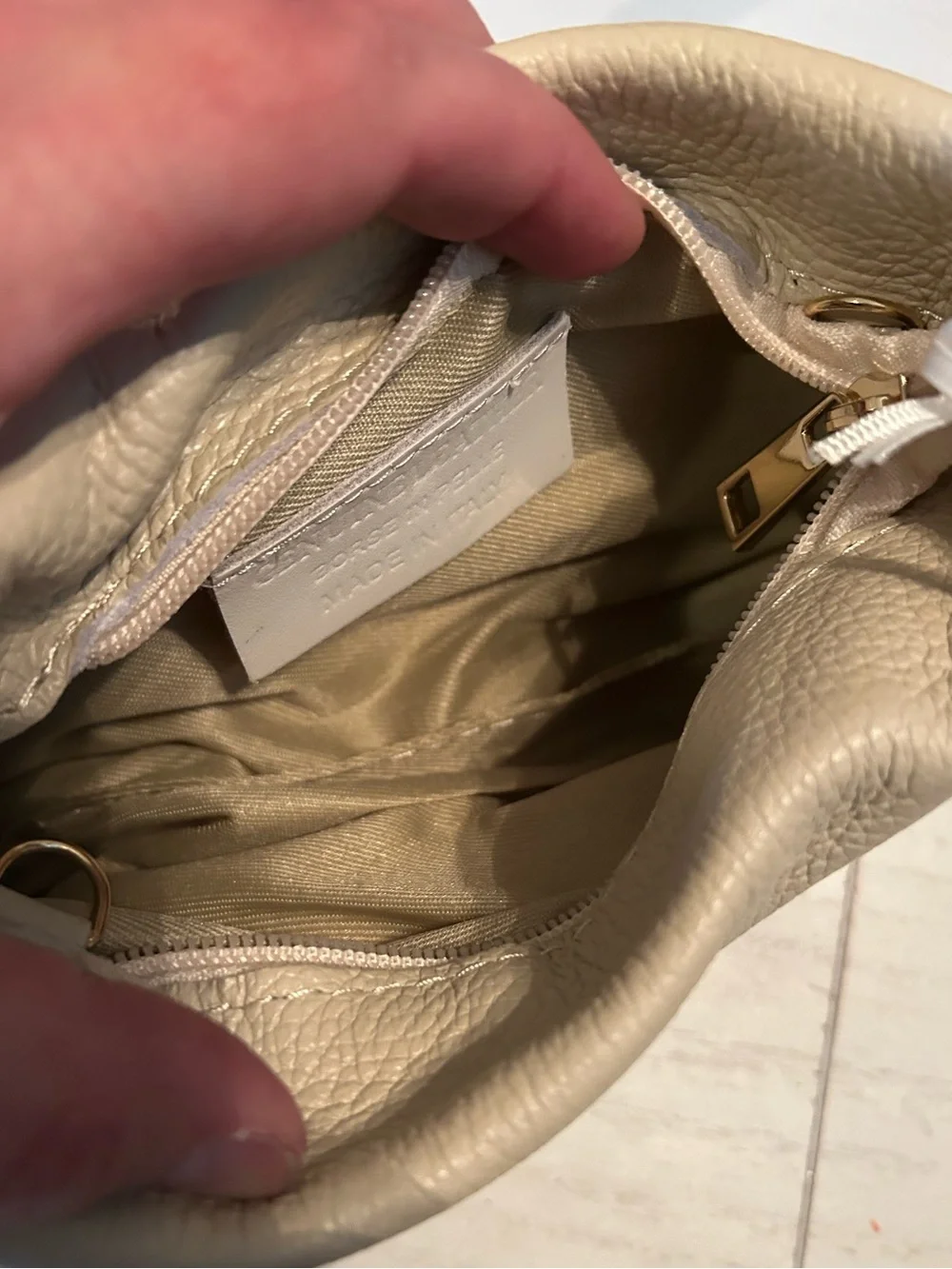 GERMAN FUENTES women's bow‎ clutch bag in Beige NWT